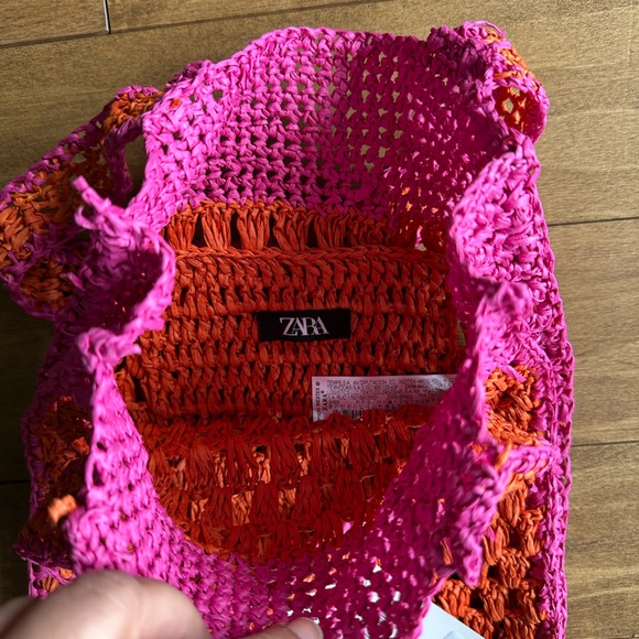 ZARA Straw Like Tote Bag NWT - Picture 3 of 8